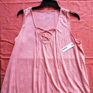 Sonoma Peach sleevless top NWT 1x
